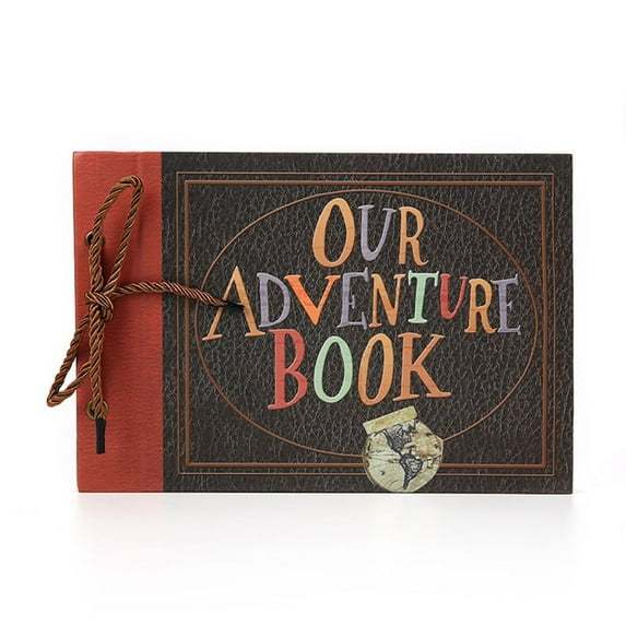 Our Adventure Book Scrapbook - DIY Family Scrapbook Album with Embossed Letter Cover Vintage Style Album