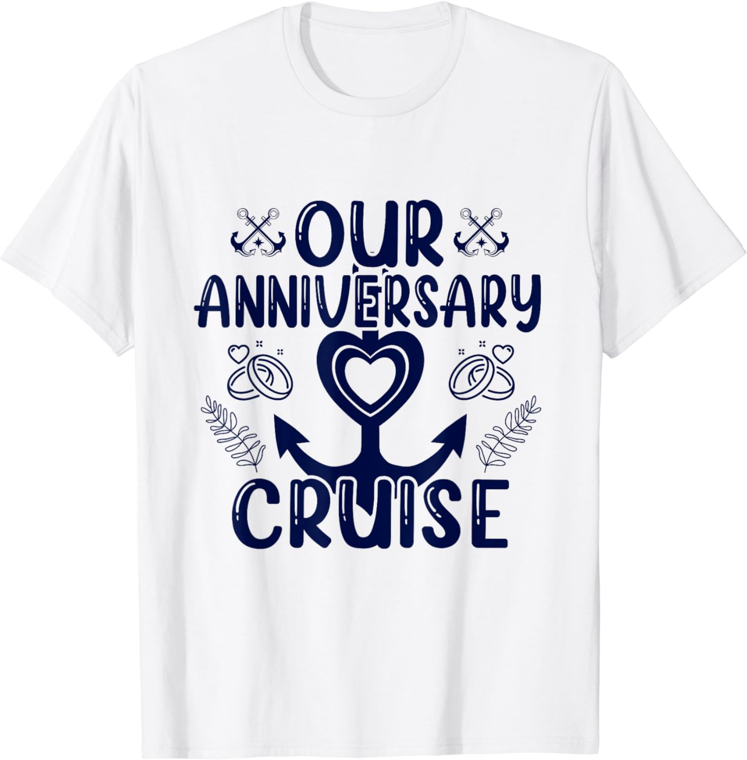 Our Anniversary Cruise Trip Wedding Husband Wife Couple T-Shirt ...