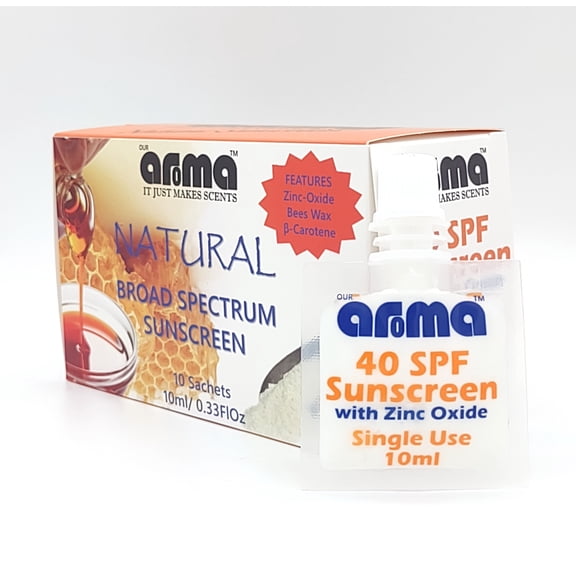 Our Aroma AROS-1010 Anti-Aging Body Sunscreen with Zinc Oxide & Hyaluronic Acid - 10 Single Pack