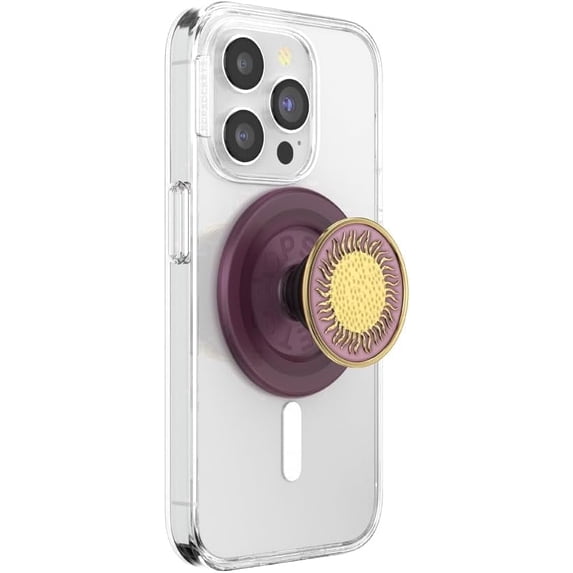 PopSockets MagSafe Phone Grip with Kickstand and Swappable Top - Enamel Sun Fire