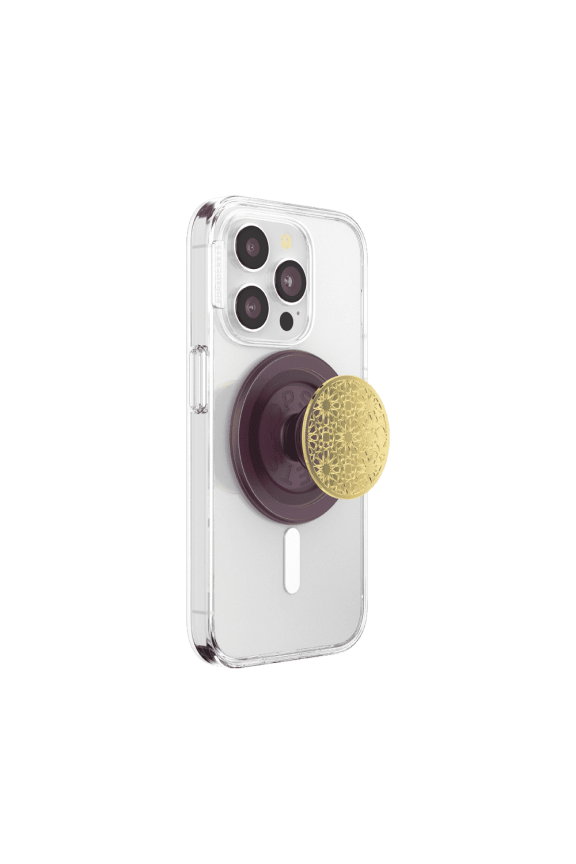 Phone Grip for MagSafe, Magnetic Holder, Phone Stand, Purple - Enamel Mosiac