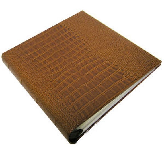 Our COMPACT Croco-Tan soft bonded leather album by Gallery Leather - 4x6