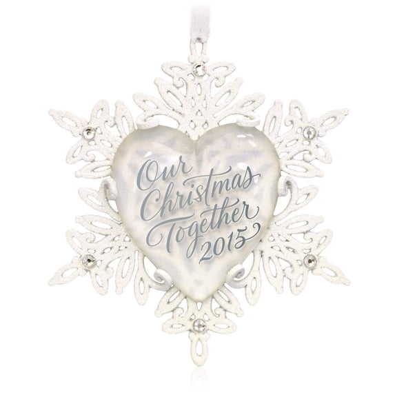 Our Christmas Together Snowflake Ornament 2015 Hallmark