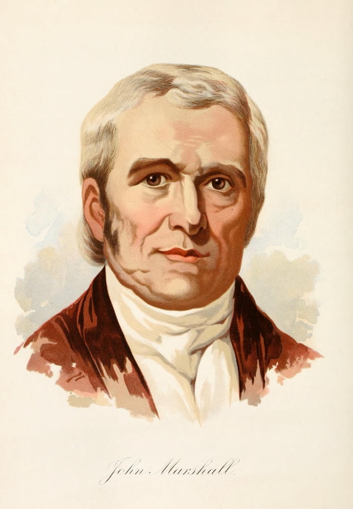 Our Country 1891 John Marshall Fourth Chief Justice of US Canvas Art - Unknown (18 x 24)