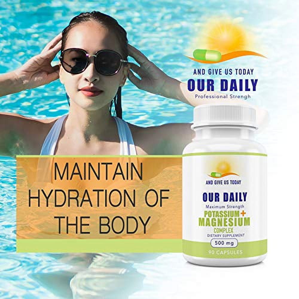 Our Daily Vites Potassium Magnesium Supplement 500mg Powerful Magnesium Potassium Supplement