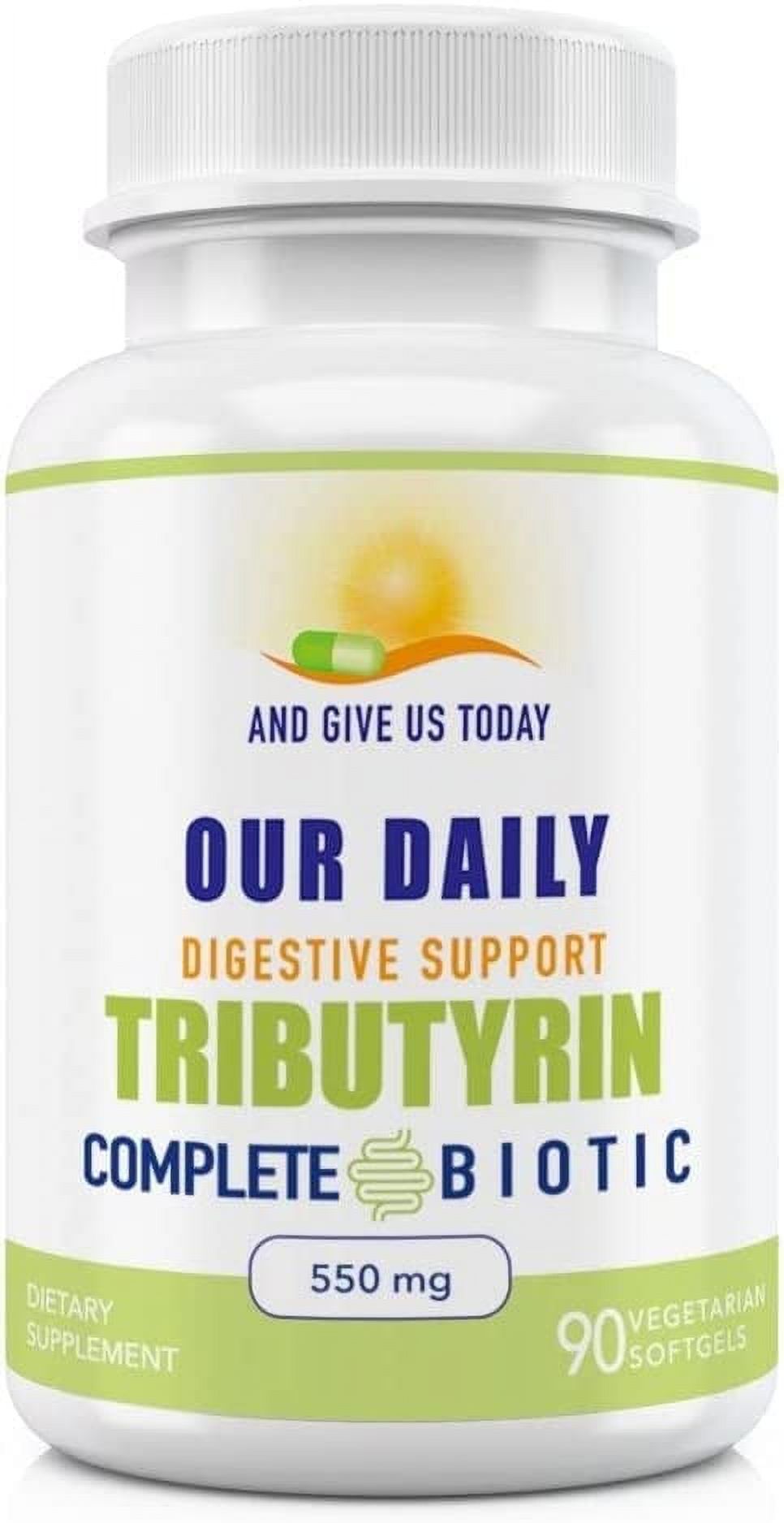 Our Daily Vites Tributyrin Digestive Heath Probiotics Complete Butyrate Supplement 550 Mg