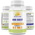 Our Daily Vites Vitamin D3 25,000 IU + K2 High Potency D3 with