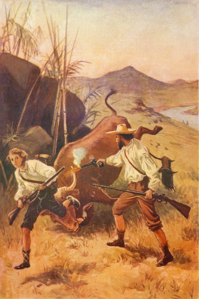 Our Darlings c1900 Killing a bull Canvas Art - Unknown (24 x 36)