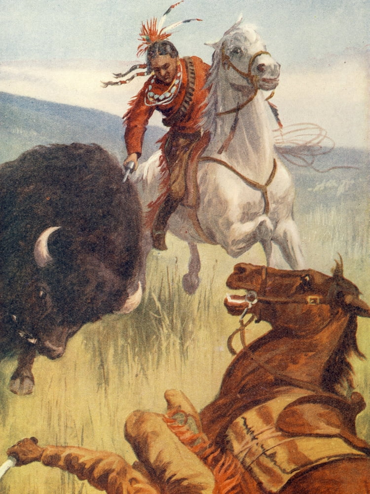 Our Darlings c1900 Red Indian Canvas Art - Unknown (24 x 36)