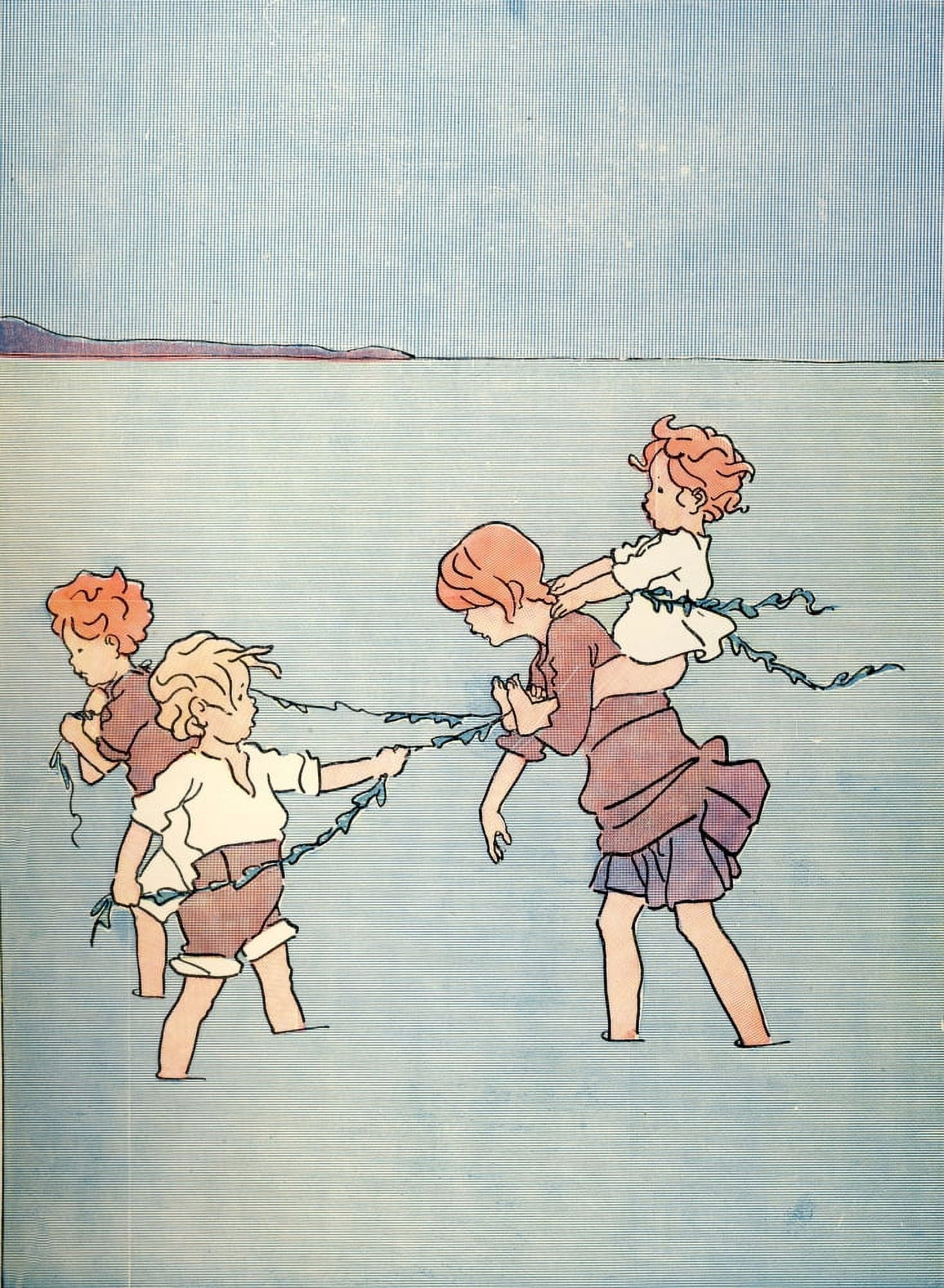 Our Darlings c1908 Playing horses Canvas Art - Edith Farmiloe (18 x 24)