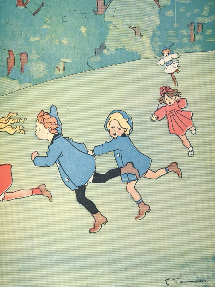 Our Darlings c1908 Running free Canvas Art - Edith Farmiloe (24 x 36)