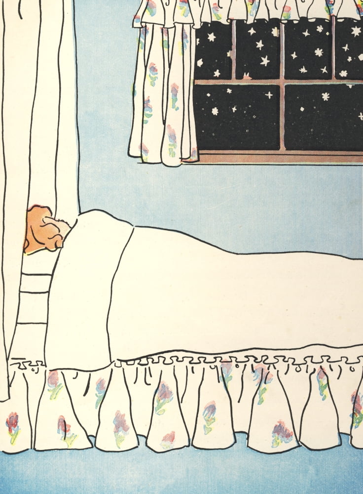 Our Darlings c1908 Tucked in bed Canvas Art - Edith Farmiloe (18 x 24)