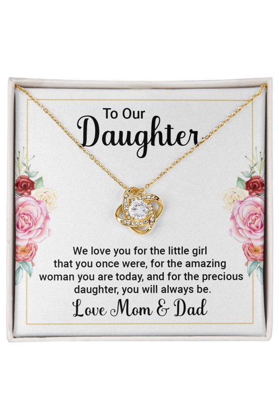 Our Daughter, We Love You Love Knot Necklace | To Daughter