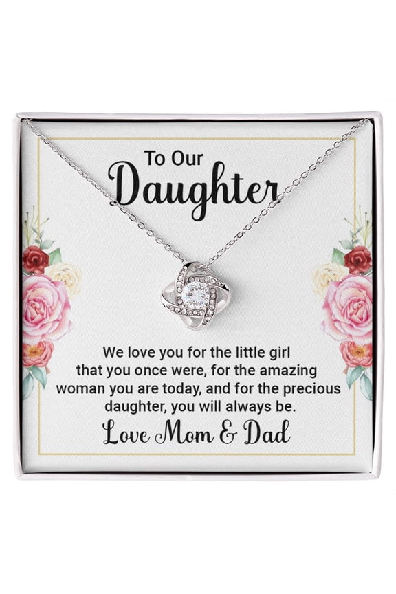 Our Daughter, We Love You Love Knot Necklace | To Daughter