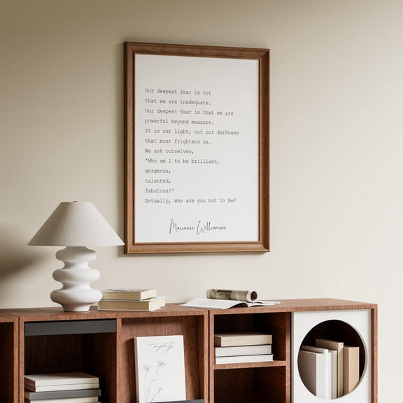 Our Deepest Fear Inspirational Quote Wall Art Print, Unframed Paper Poster 8x10in