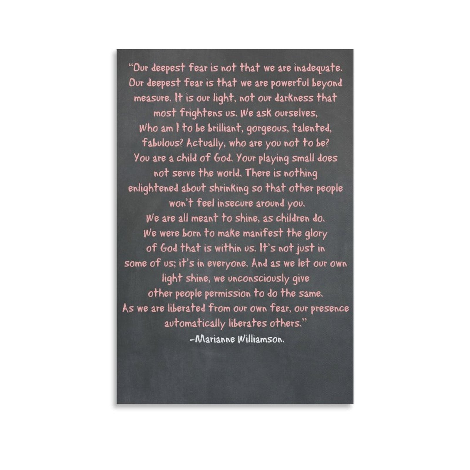 Our Deepest Fear Spiritual Marianne Williamson A Return to Love Room ...