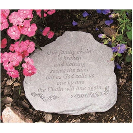 Our Family Chain is Broken, Memorial Garden Stone by XoticBrands - Veronese Size (Small)