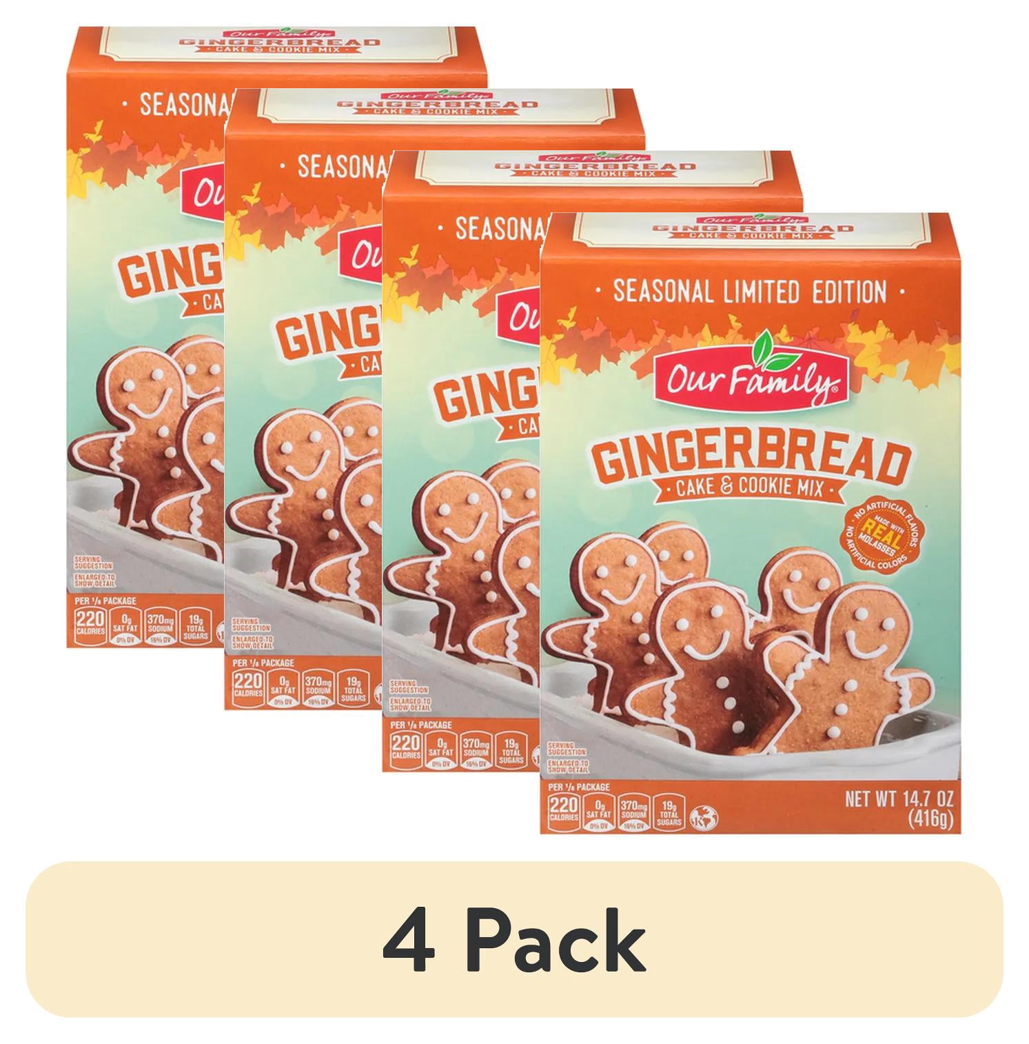 (4 pack) Our Family Gingerbread Cake & Cookie Mix 14.7oz - Walmart.com
