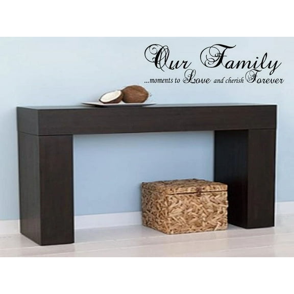 Our Family Moments Vinyl Wall Decal Words Lettering Quote Saying Home Decor 24"