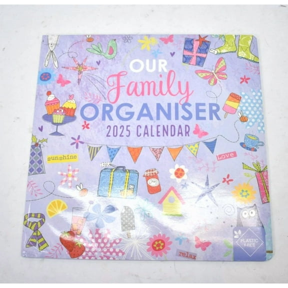 Our Family Organizer 2025 Calendar 12" X 12" Square Hanging Wall Planner