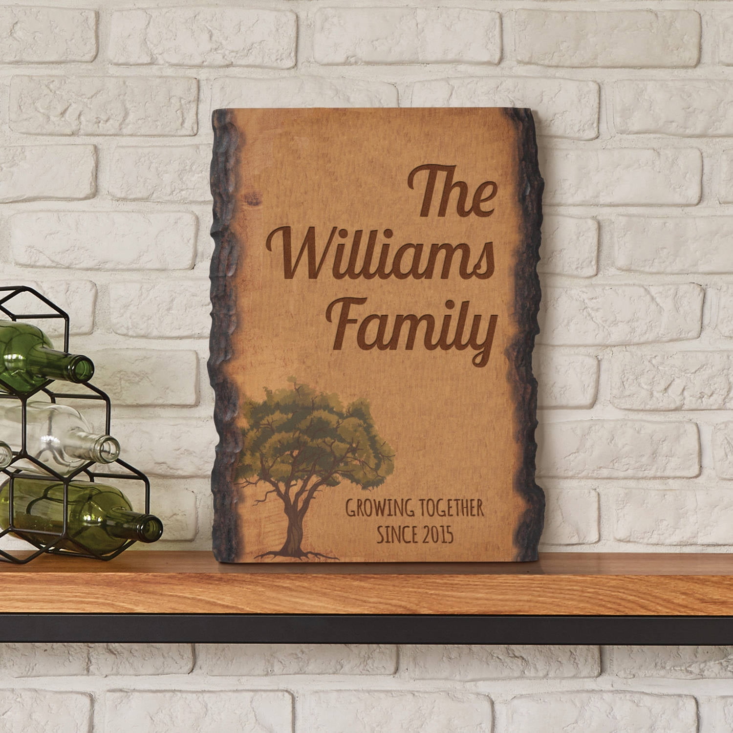 Our Family Personalized Bark Sign