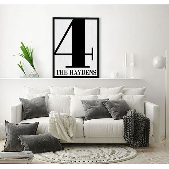 Our Family Personalized Framed 18x24 Canvas