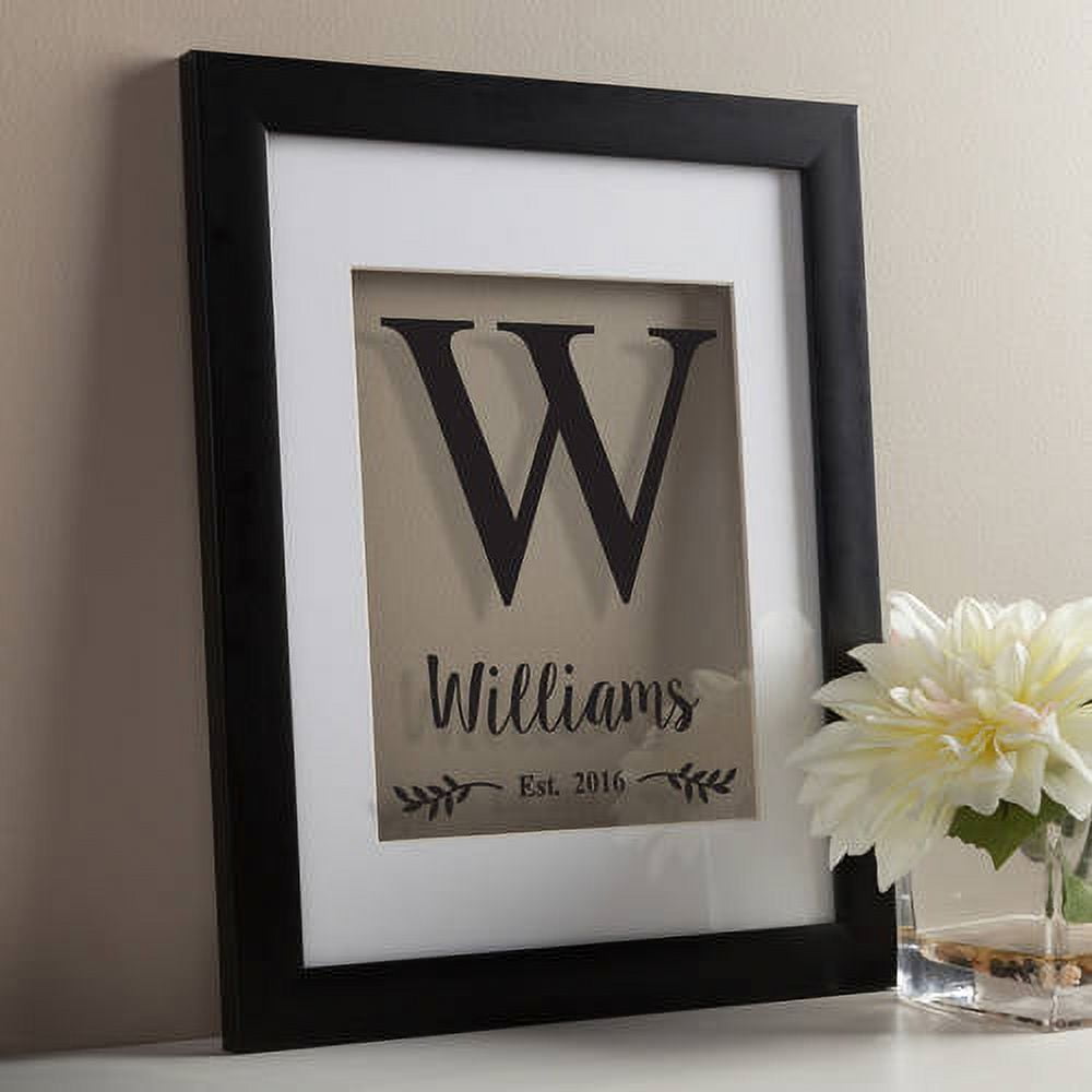 Our Family Personalized Framed Art, Black or White Matte