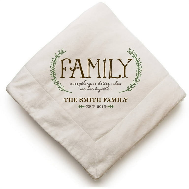 Our Family Personalized Sherpa Blanket Walmart