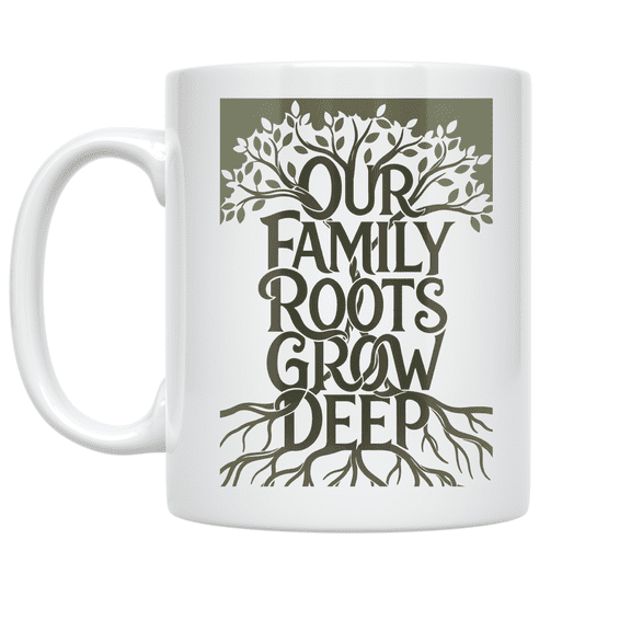 Our Family Roots Grow Deep - Family Heritage Enthusiast - 11 oz Ceramic Coffee Mug