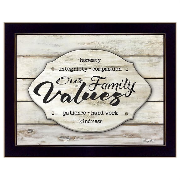 TrendyDecor4U Our Family Values By Cindy Jacobs Framed Print CIN1044-712