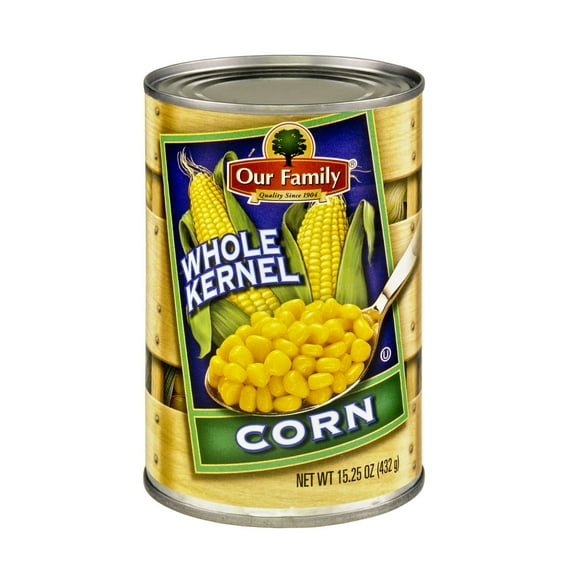 Our Family Whole Kernel Corn, 15.25 OZ