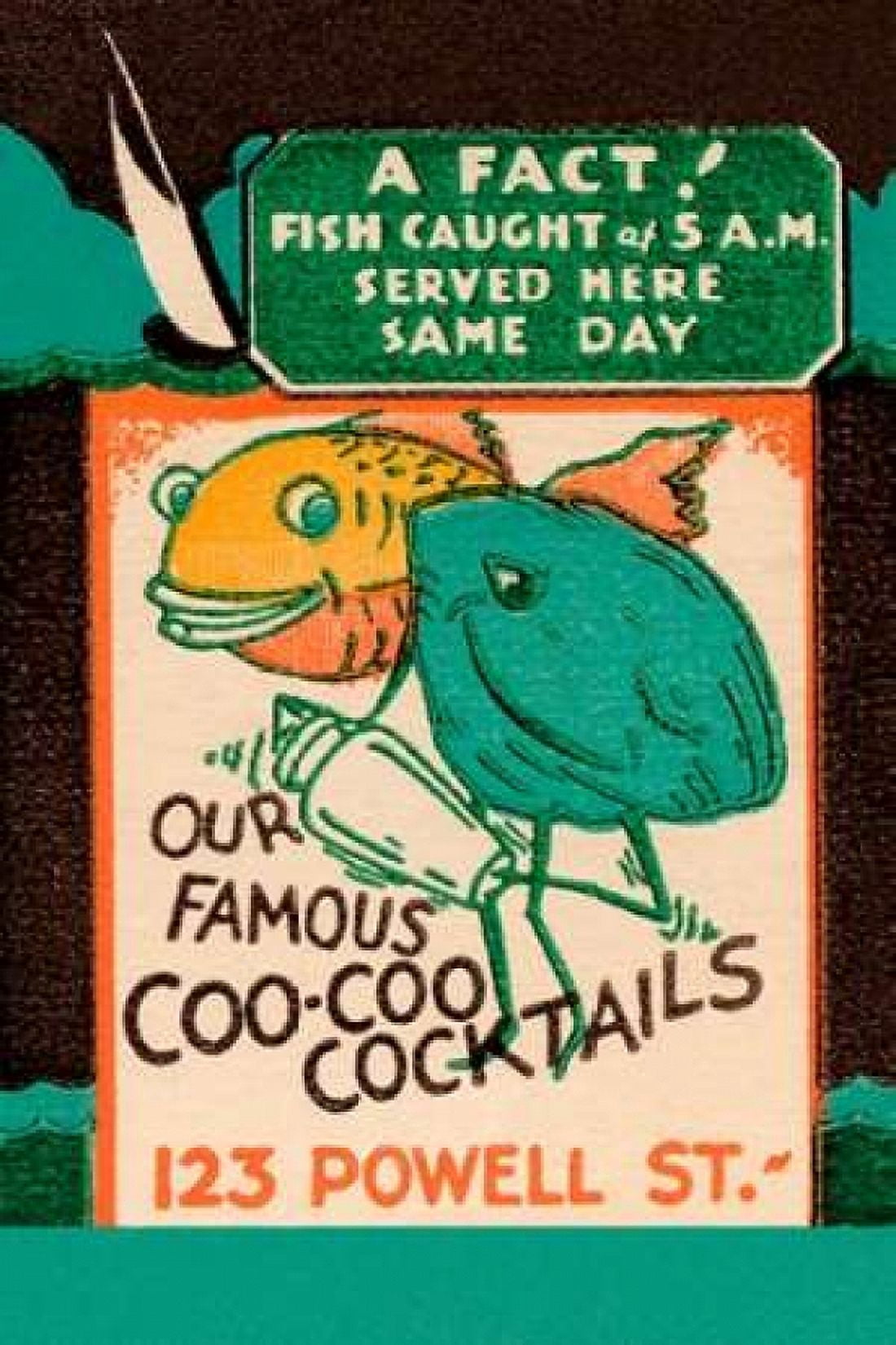 Our Famous Coo-Coo Cocktails Canvas Art - Vintage Booze Labels (24 x 36)