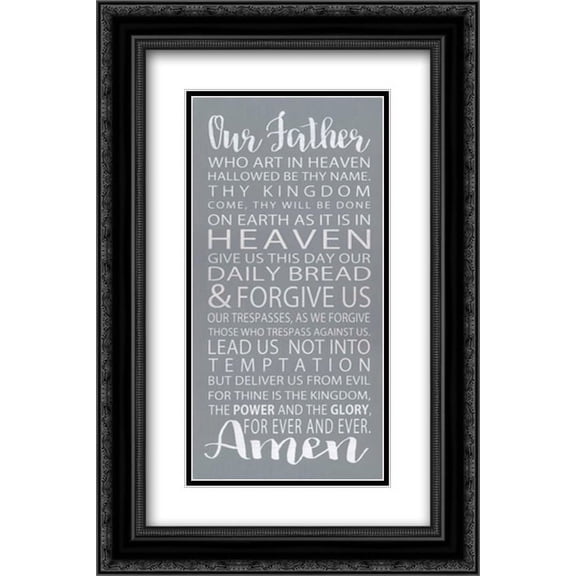 Our Father 2x Matted 16x24 Black Ornate Framed Art Print by Stadler, Holly