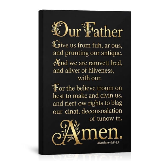 Our Father Prayer Bible Verse The Lord S Prayer Christian Home Matthew 6 9 13 Canvas