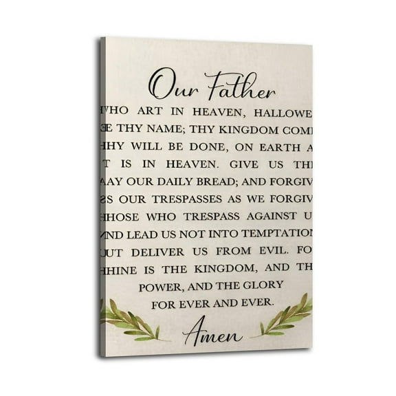 Our Father Prayer Poster Great Wall Art for Home Decor, Made in USA,fathers Day Posters for Room, Office Or Living Room
