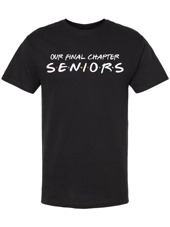 Our Final Chapter Seniors Printed T-Shirt Graduation Class of 2026 Milestone School Spirit 100% Cotton Tee, Black (Medium)