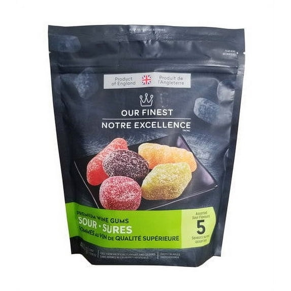 Our Finest Sour Premium Wine Gums, 400g/14 oz. Bag, {Imported from Canada}