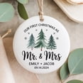 thumbnail image 1 of Our First Christmas As Mr and Mrs Ornament,First Christmas Married 2025 Ornament,Personalized Married Christmas Ornament,Marriage Gift lover, 1 of 6