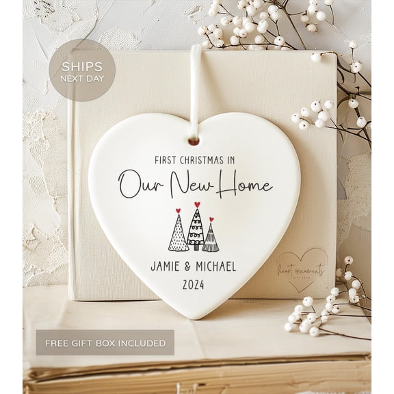 Our First Christmas at [Address] Personalized New House Ornament 2025 with Names