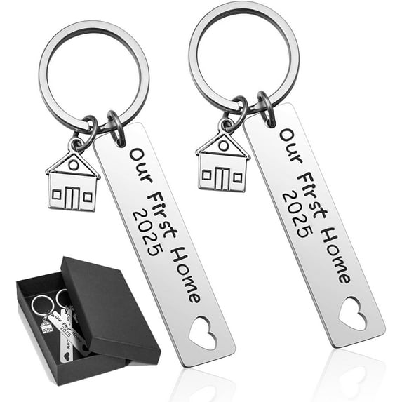 Our First Home Keychains New House Keychain New Home Keychain House Keyrings 2025 Housewarming Gift