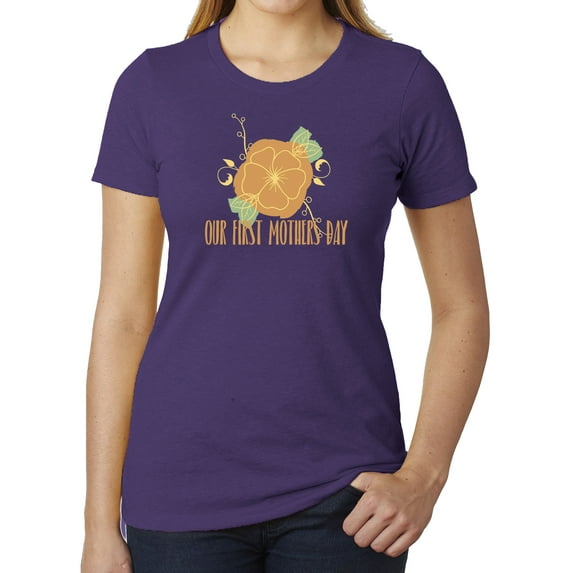 Our First Mothers Day, Matching Family Shirts, Ladies Graphic Tee shirts - Midnight Sky MH200WMOM S13 M