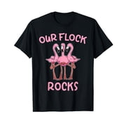 Our Flock Rocks Flamingo Matching Family Vacation Group T-Shirt