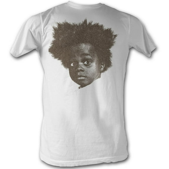 Our Gang Little Rascals 1930's Comedy Buckwheat Headshot Adult T-Shirt White