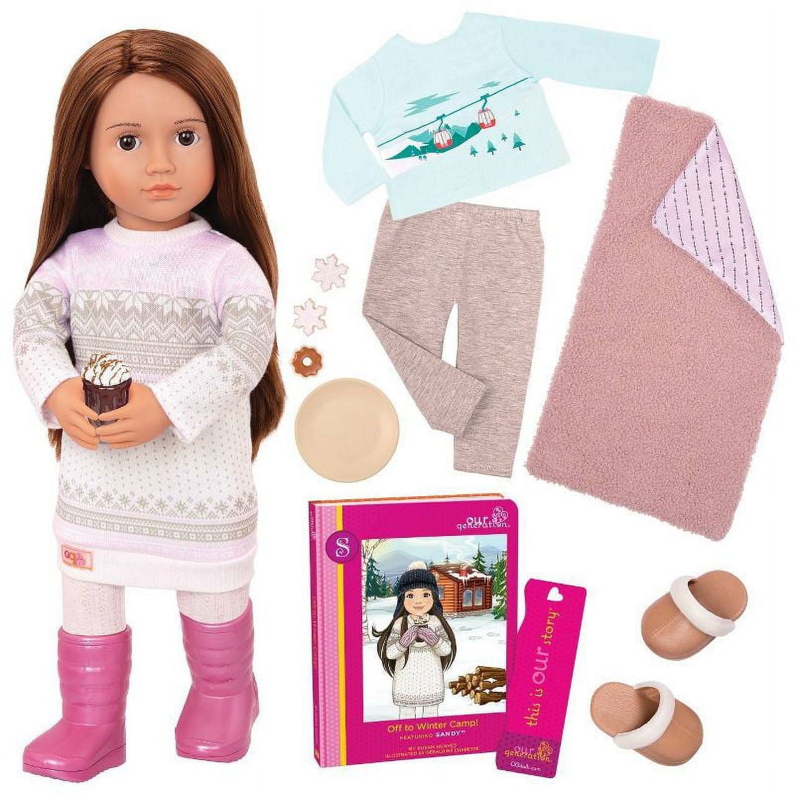 Our Generation 18 Posable Doll with Storybook - Sandy 