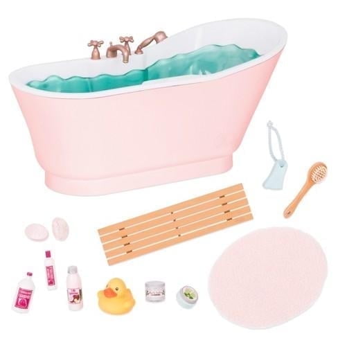 Our Generation Bathtub Accessory with Sounds for 18" Dolls - Bath & Bubbles Tub Set
