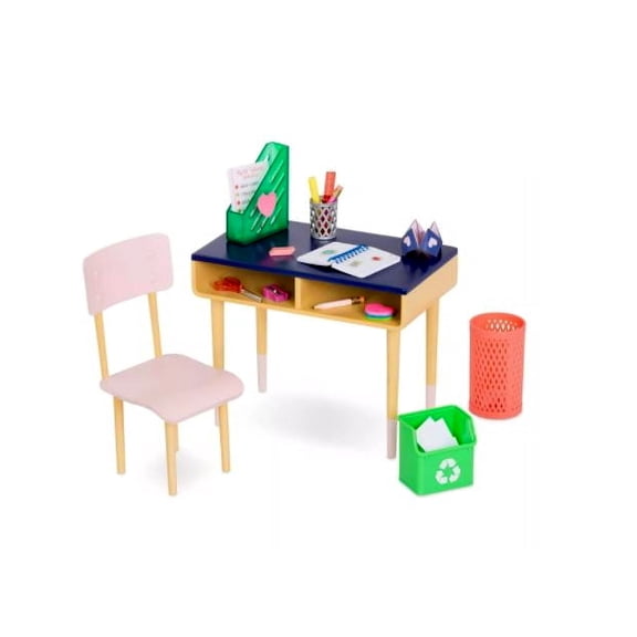 Our Generation Brilliant Bureau Home Desk Accessory Set For 18" Dolls