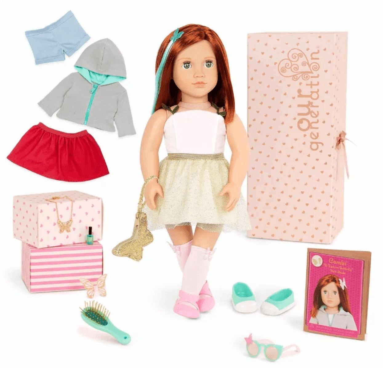 Our Generation Cambi 18-Inch Fashion Doll Gift Set with 3 Mix-and-Match Outfits and Accessories