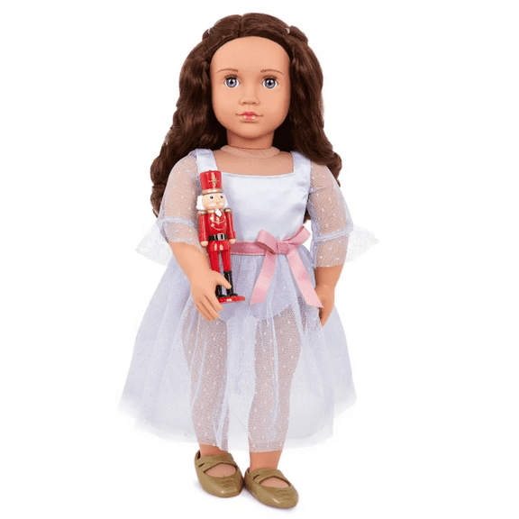 Our Generation Clara 18-Inch Ballerina Doll with Mini Nutcracker Accessory and Ballet Outfit