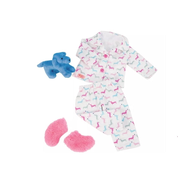 Our Generation Dolls Counting Puppies Dog Print PJS Outfit for Dolls, 18