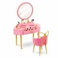 thumbnail image 1 of Our Generation Fabulous Fun Pink Vanity Table & Chair Dollhouse Accessory Set for 18'' Dolls, 1 of 1